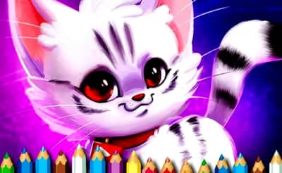 Cute Kitty Coloring Book logo