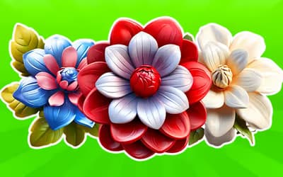 Dice Puzzles Flowers! logo
