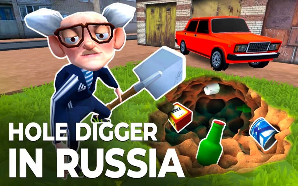 Hole Digger in Russia logo