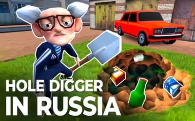 Hole Digger in Russia logo