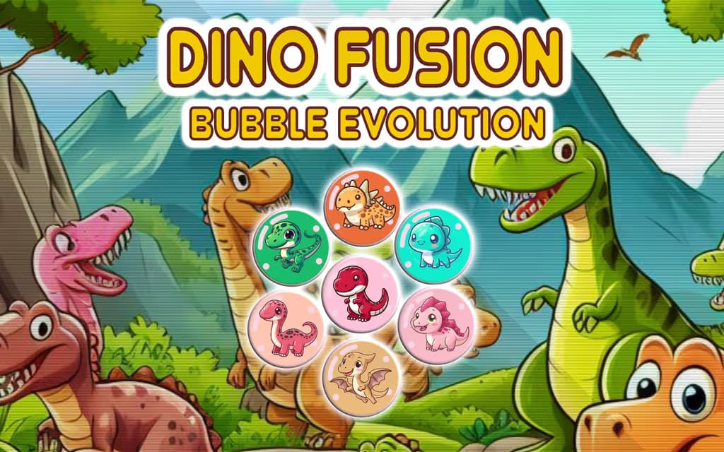 Dino Fusion Bubble Evolution logo