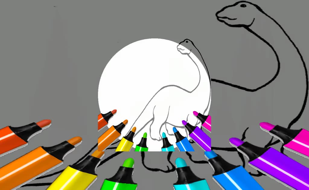 Dinosaur Coloring Pages Kids logo