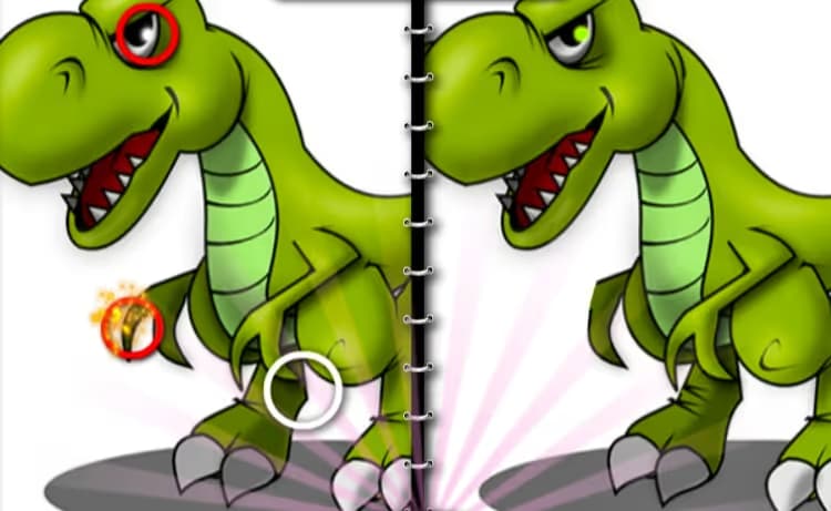Dinosaur Spot The Difference logo