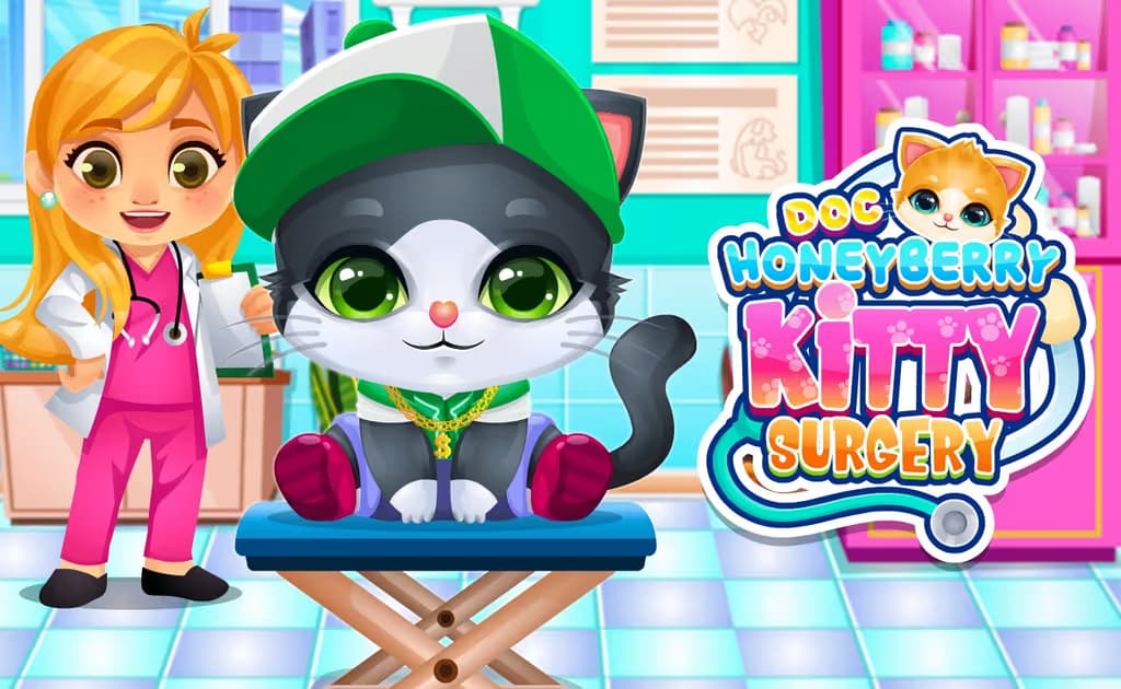 Doc HoneyBerry Kitty Surgery logo