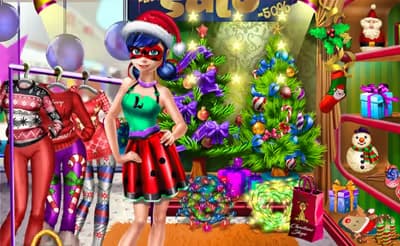 Dotted Girl Christmas Shopping logo