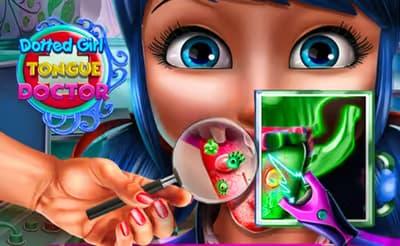 Dotted Girl Tongue Doctor logo