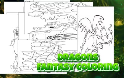 Dragons - Fantasy Coloring logo