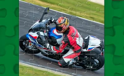 Drifting BMW S1000RR Puzzle logo