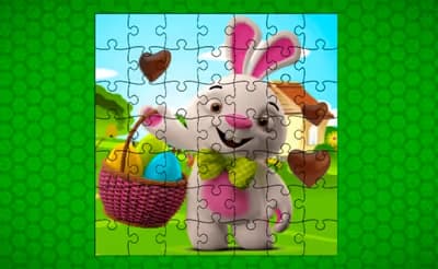 Easter Bunny Eggs Jigsaw logo