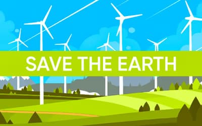 ECO inc. Save the Earth Planet logo