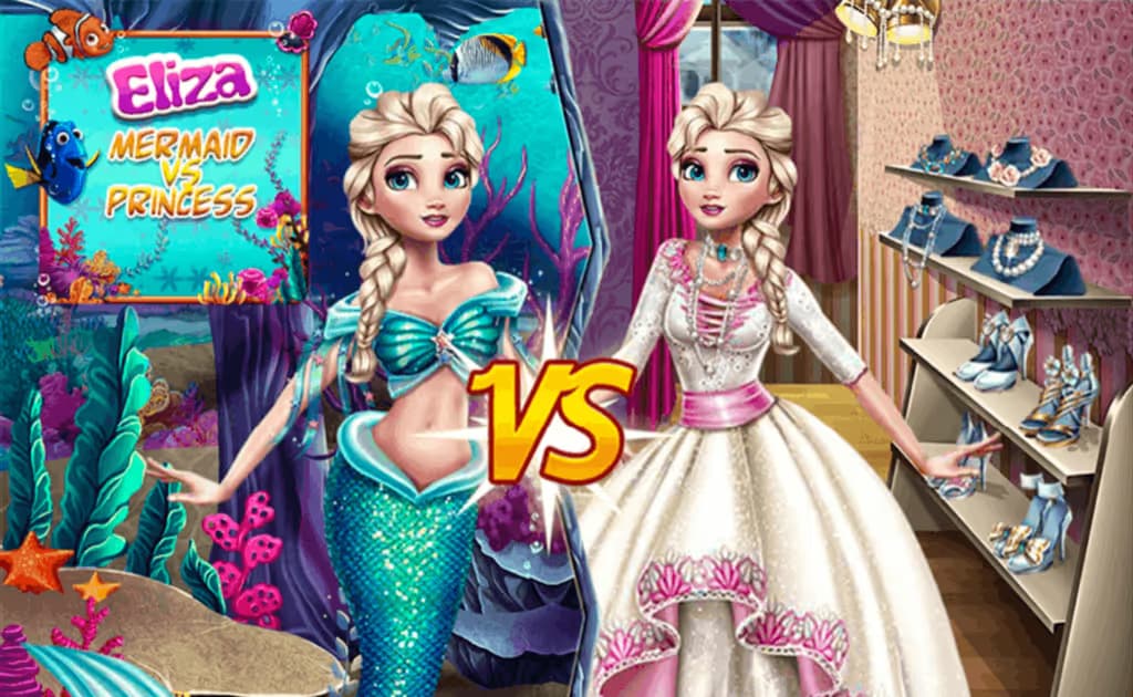 Eliza Mermaid VS Princess logo