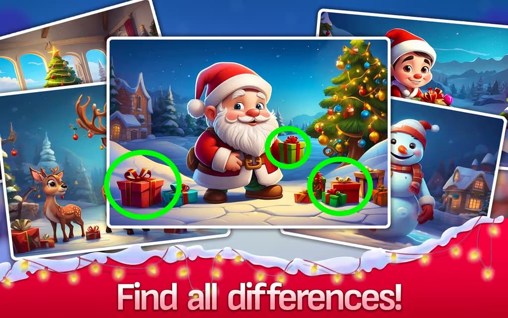 Find the Difference Merry Christmas logo