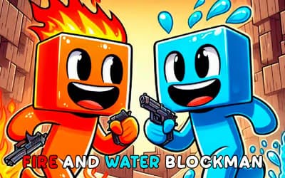 Fire and Water Blockman logo