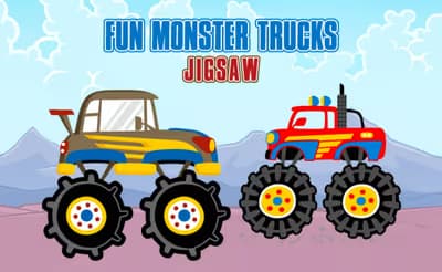 Fun Monster Trucks Jigsaw logo