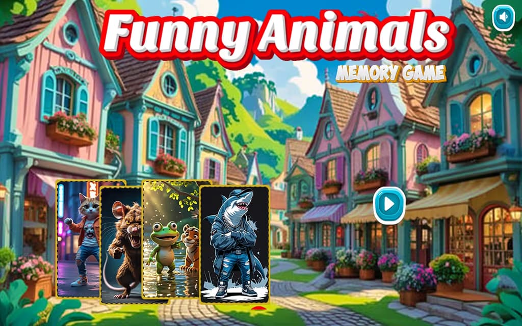 Funny Animals Memory Game logo