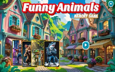 Funny Animals Memory Game logo