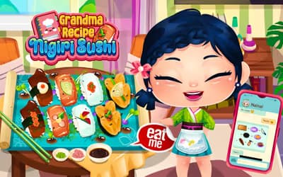 Grandma Recipe Nigiri Sushi logo