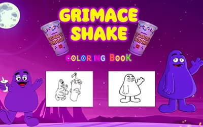 Grimace Shake Coloring logo