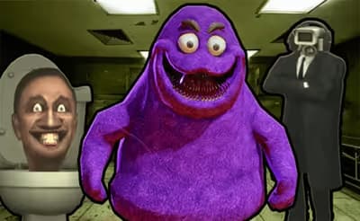 Grimace Shake - Escape Skibidi and Cameraman logo