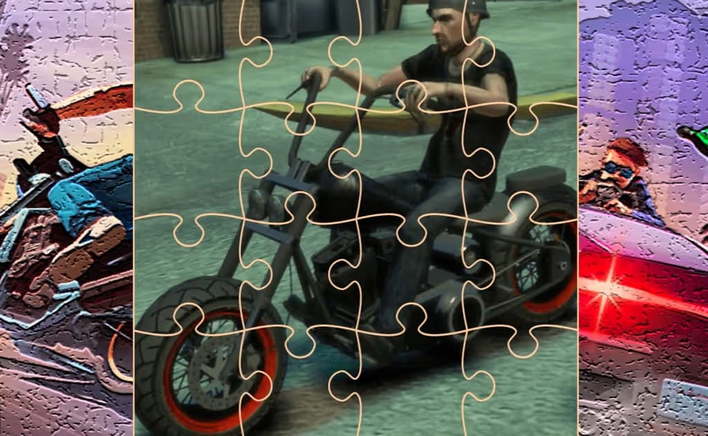 GTA Motorbikes Jigsaw Puzzles logo