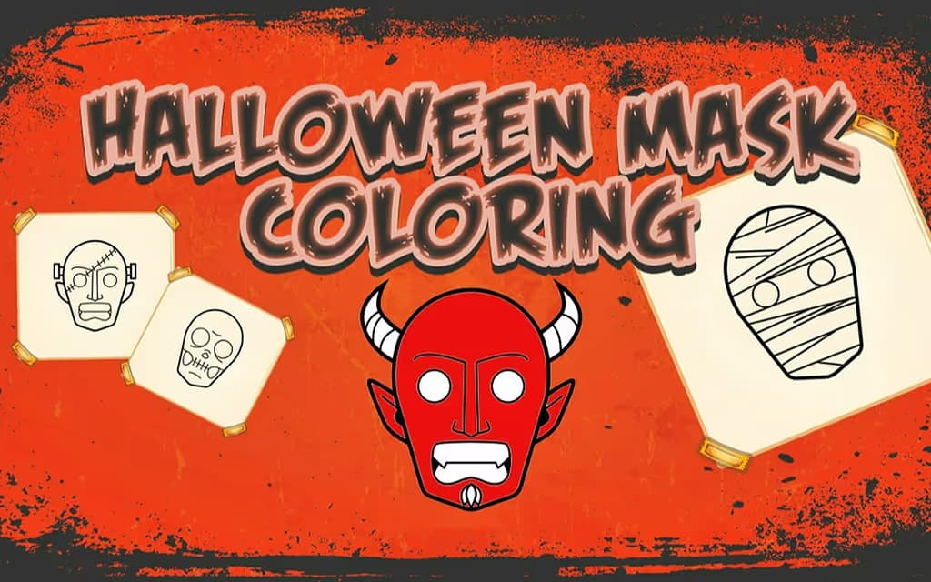 Halloween Mask Coloring logo