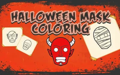 Halloween Mask Coloring logo