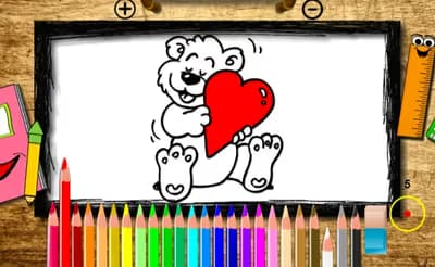 Happy Valentine's Day Coloring Book logo