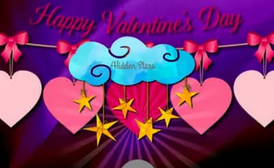 Happy Valentine's Day Hidden Stars logo