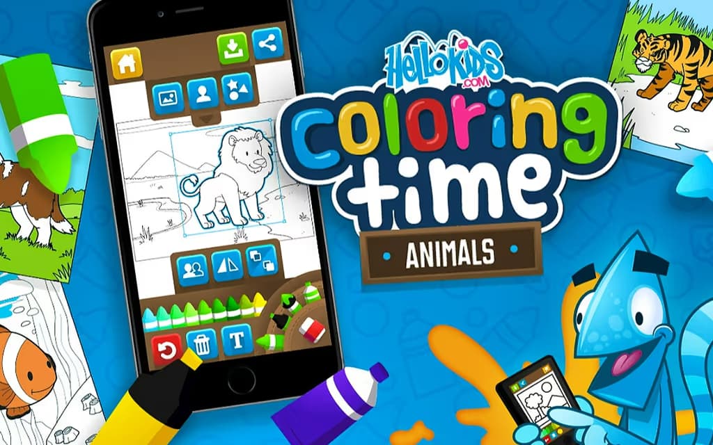 HelloKids Coloring Time - Animals logo