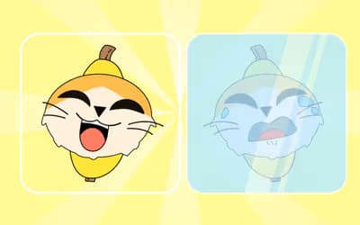 Hiding Banana Cat logo