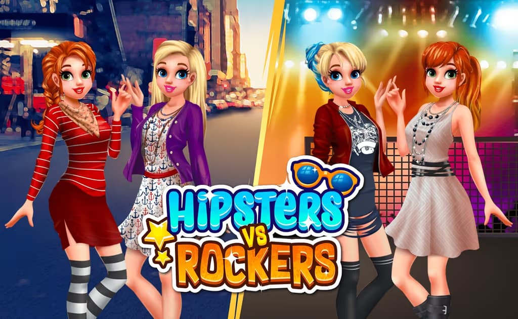 Hipsters vs Rockers logo