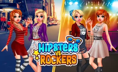 Hipsters vs Rockers logo
