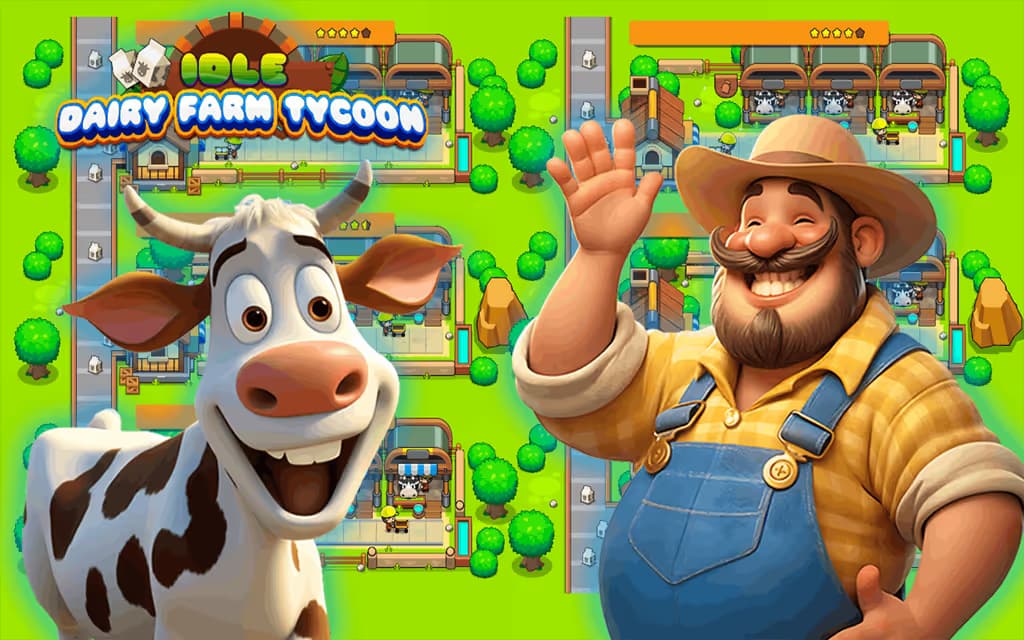 Idle Dairy Farm Tycoon logo