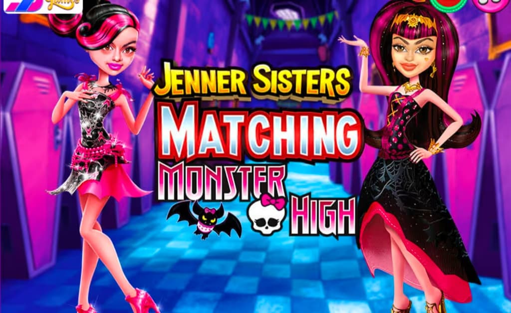 Jenner Sisters Matching Monster High logo