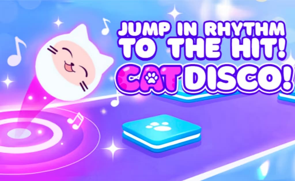 Jump in Rhythm to the Hit! Cat Disco! logo