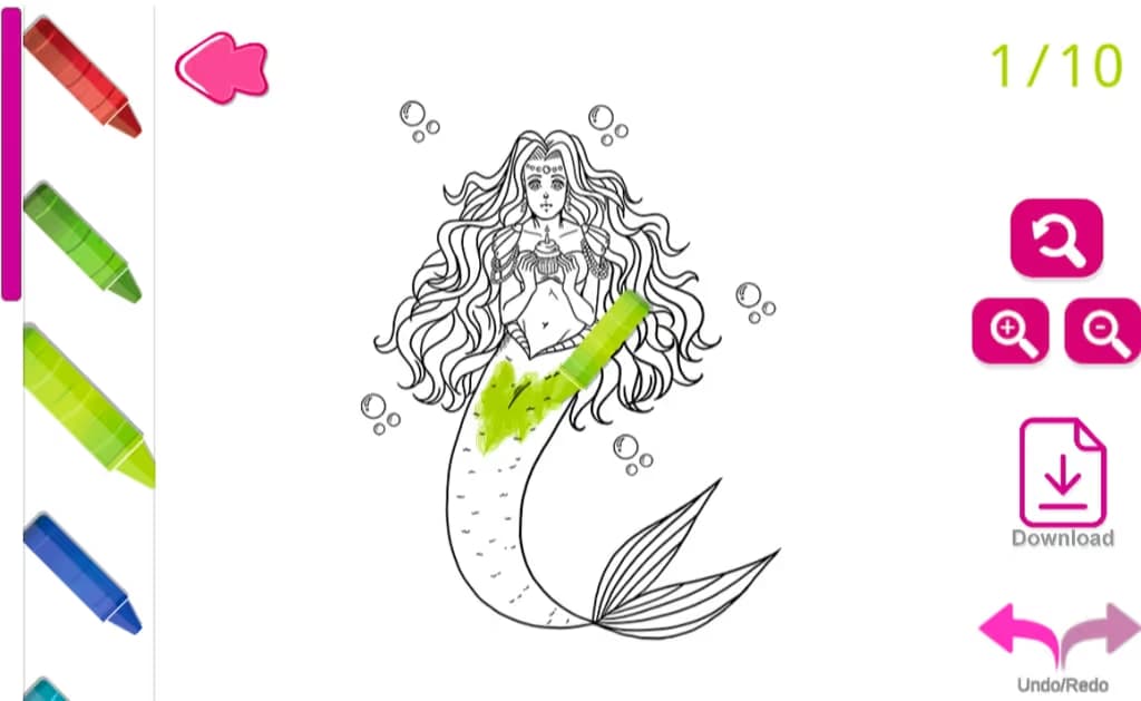 Kawaii Mermaids Coloring Book logo