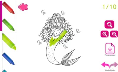 Kawaii Mermaids Coloring Book logo