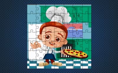 Kids Cooking Chefs Jigsaw logo