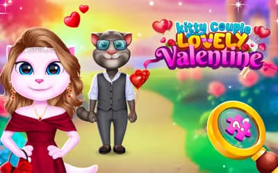 Kitty Couple Lovely Valentine logo
