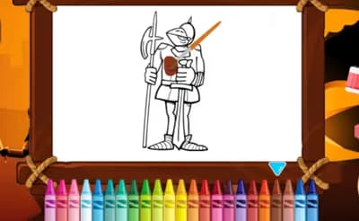 Knight War Coloring logo