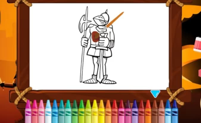 Knight War Coloring logo