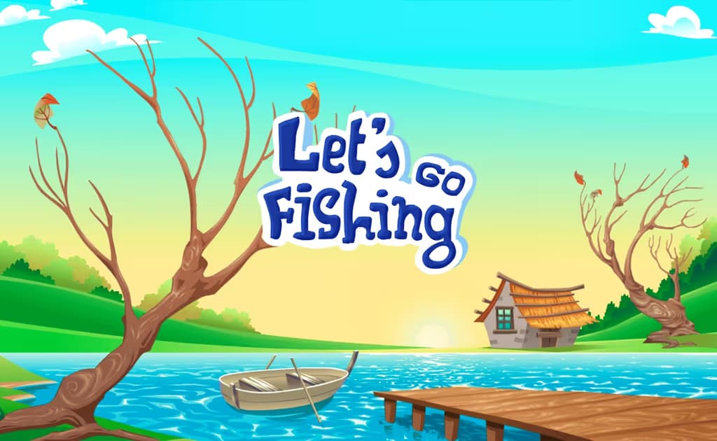 Let's go fishing logo