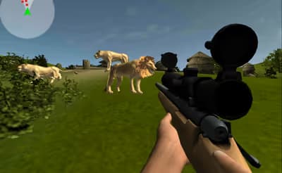 Lion Hunting 3D logo