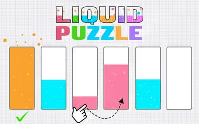Liquid puzzle: sort the colors logo