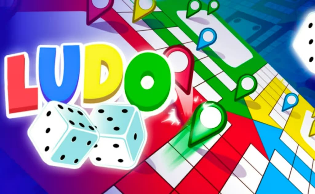 Ludo classic : a dice game logo