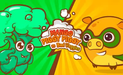 Mango Piggy Piggy vs Bad Veggies logo
