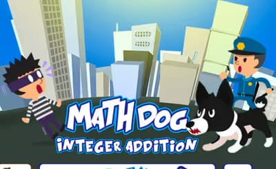 Math Dog Integer Addition logo