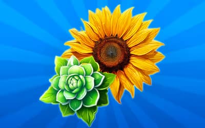 Merge Flowers in Bubbles 2048! logo