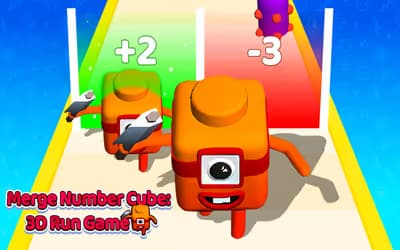 Merge Number Cube 3d Run Game logo
