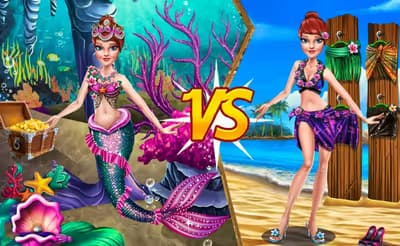 Mermaid VS Princess Outfit logo